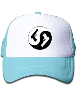 Gun Yin Yang Youth Toddler Mesh Hats Boys and Girls Baseball Trucker Caps