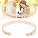 POPSPARK 2 Pieces Women Cuff Bracelets, Couple Inspirational Bangle Rosegolden Bangle Bracelets Stainless Steel Personalized Engraved Motivational Bangle Encouragement Bangle Jewelry Gift