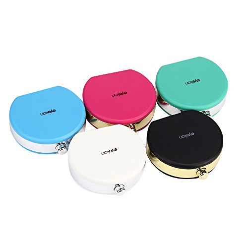 Contact Lens Box, TONSEE Retro Contact Lens Case Travel Kit Holder With Mirror (White) - Thumbnail 5