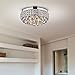 Jojospring Antonia Ornate Crystal Flush Mount Chandelier in Chrome