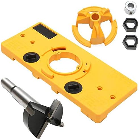 RollingBronze 35MM Hinge Boring Jig Drill Guide Set Door Hole Template Kit for Kreg Tool Punching Device