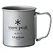 Snow Peak’s Ti-Single 450 Cup, MG-043R, Japanese Titanium, Lifetime Product Guarantee, Sustainable, Folding Handles for Backpacking and Camping,Silver