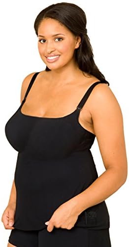 Bella Materna Women's Maternity Choice Full Support Brami-Nursing and Pumping Tank, Black, M/L