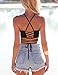 Ninimour Halter Cross Hollow Boho Bandage Camis Crop Top