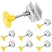 Resinta 8 Pack Adjustable Sliding Window Locks Stop Door Frame Security Locks