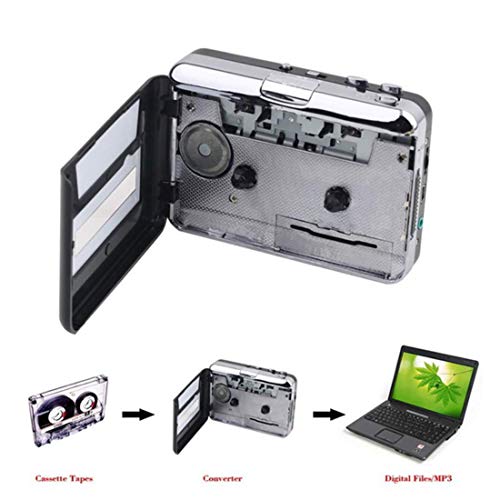 Cassette to MP3 Converter, USB Cassette Player Recorder to MP3 Converter | Retro Walkman Audio Converter | Portable Audio Tape Player
