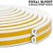 Keeping Fun Indoor Weather Stripping,Self Adhesive Foam Window Seal Strip for Doors and Windows Soundproofing Weatherstrip Gap Blocker,7/20-Inch x 6/25-Inch x 8-Feet,White (2 Seals) primary