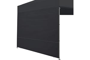 Joramoy Instant Canopy SunWall Sidewalls 10x10 for Pop Up Canopy, Walls for Outdoor Canopies, 1 Pack Sidewall Only (Black)