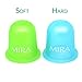 MIRA Anti Cellulite Silicone Vacuum Massage Cups - For Body Cupping Therapy and Cellulite Removal - Set of 1 Soft (Green) and 1 Hard (Blue) Cups