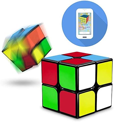 suvevic Speed Cube, 2x2x2 Sticker Speed Cube Magic Cube Puzzle Smooth Speed Solving