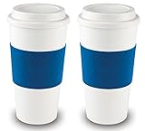 Copco Acadia Reusable To Go Mug, 16-ounce Capacity - Blue 2 Pack