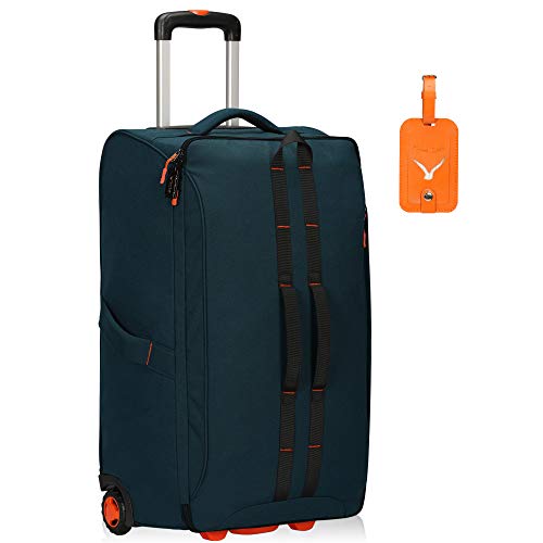 Hynes Eagle Carry on Luggage Rolling Wheeled Duffel Bag Softside