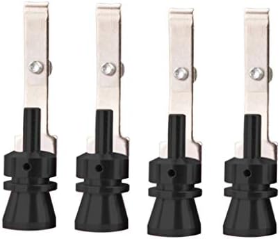 Amaping Car Auto Exhaust Pipe Oversized Roar Maker Aluminum Alloy Loud Whistle Sound Maker, 4pcs (Large, Black)