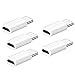 5pack USB-C Type-C to Micro USB Data Charging Adapter for Samsung Galaxy S8/S8 Plus,Tuscom (White)