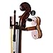 Violin Hanger with Bow Hanger - Hardwood Home & Studio Wall Mount Hanger for Violin/Viola (MA-5 Sapele)
