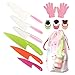 POCOMOCO Kids Kitchen Knife Set Children Safe Cooking Plastic Knives Set with Cut-resistant Gloves (Ages 6-12), Vegetables Cutters Perfect for Fruit, Bread, Cake, Lettuce, Salad