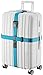 TRANVERS Cross Luggage Straps For Suitcase Plus Luggage ID Slot Heavy Duty Adjustable