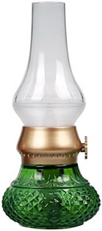 Rechargeable Flameless Candle with 8 Hour Battery Life and Realistic Blow On/Off Flame Control - Green