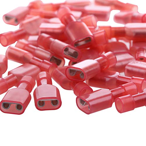 AIRIC Female Spade Connector 2216 Gauge 100PCS Nylon Fully Insulated