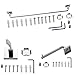 LightInTheBox Contemporary Solid Brass Bathroom 3 PCs Set Wall Mount Chrome Finish Towel Robe Hook/Toilet Paper Holders/Towel Bar Sets Lavatory Shower Furniture (Silver)