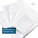 Cosy House 6 Piece Brushed Microfiber Bed Sheets with Matte & Shine Pattern | 1800 Series | Set Includes 1 Deep Pocket Fitted Sheet, 1 Flat Sheet & 4 Pillowcases in Zippered Case, Queen, White - Wavy