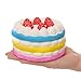 AOLIGE Jumbo Squishy Colorful Round Strawberry Cake Cream Scented Squishies Slow Rising Birthday Decompression Squeeze Toys Collection Stress Relief Toy Toy Hop Props, Decorative Props Large