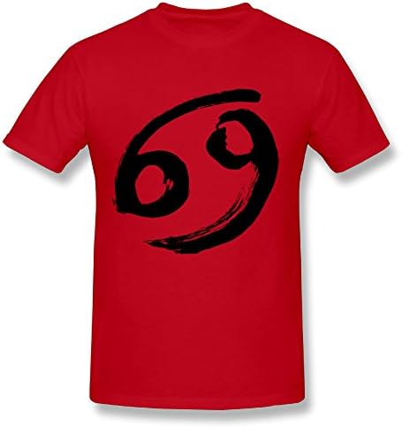 PerfectA Constellation Zodiac Cancer Sign Men's Tucked Crew Summer Casual Basic Short-Sleeve Performance T-Shirt