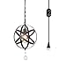 Creatgeek Industrial Plug in Pendant Light,16.4' Ft Hanging Cord and On/Off Dimmable Switch Mini Globe Chandelier,Vintage Oil Rubbed Bronze Ceiling Light Fixture for Kitchen Dining Room Bedroom-1 Set