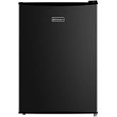 Emerson CR2700B-A Compact Refrigerator 2.7 Cu Ft, ENERGY STAR Mini Fridge with Adjustable Thermostat, Reversible Door, Glass Shelves, Manual Defrost, Black