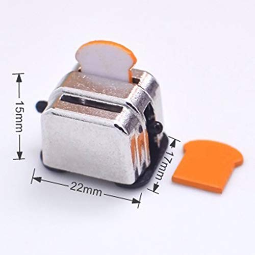 Slendima Bread Maker Toast Cake Mould Miniature Ornament Babyroom DIY Decoration for Dollhouse Accessories
