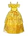 Romy's Collection Girls Deluxe Yellow Belle Dress up Gown Costume w/Accessories (5-6)