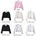 Shrugs for Girls 7 16 Bolero Jackets Cardigan Button Closure Long Sleeve White