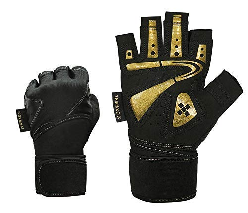 Gxmmat Workout Gloves, Full Palm Protection & Extra Grip, Premium Weight Lifting Glove for Gym, Training, Exercise, MMA, Biking, Cycling, Rowing (Men & Women)
