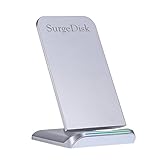 Fast Wireless Charger 2 Coils Sleep Friendly SurgeDisk Cell Qi Fast Wireless Charging Pad Stand for iPhone 8 8+ iPhone X Samsung Galaxy S8 Plus S8+ S8 S7 S7 Edge Note 5 8 & All Qi No AC Adapt