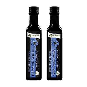 NABALI FAIRKOST VOOR IEDEREEN Egyptische zwarte komijnolie kwaliteitsproduct 2 x 250 ml zuiver – 100% natuurlijk vegan…