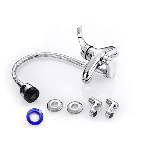 Wall Mount Faucet Kitchen 6 Inch Center with Sprayer ...