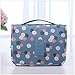 Nicedeal -Toiletry Bag Multifunction Cosmetic Bag Portable Makeup Pouch Waterproof Travel Hanging Organizer Bag for Women Girls, Blue Flowers Make-up Tools and Brushes for Beauty