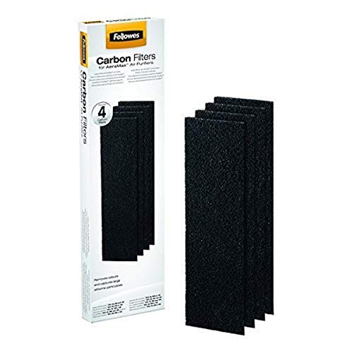 Fellowes 4 Filtri al Carbone per Purificatore d'Aria Aeramax DX5, Assorbe Odori e COV, Confezione da 4 Pezzi
