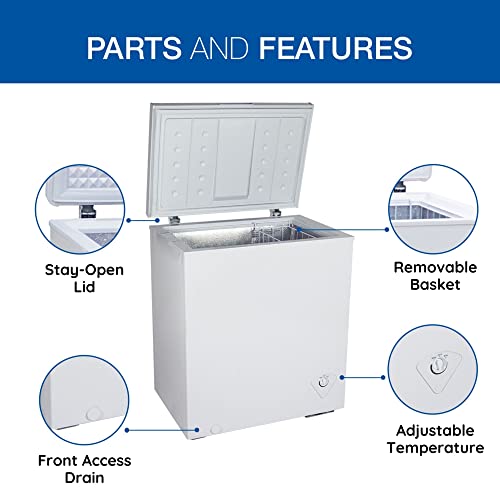 Koolatron Compact Chest Freezer, 5.5 cu ft (155L), White, Manual