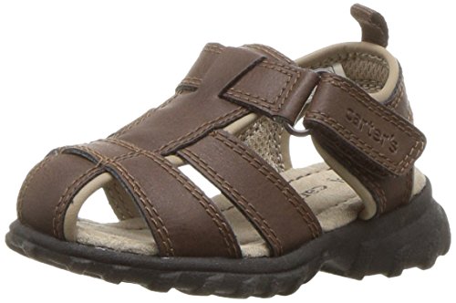 carter's Boys' Xtreme Fisherman Sandal, Brown, 4 M US Toddler