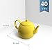 Sweese 220.105 Porcelain Teapot, 40 Ounce Tea Pot - Large Enough for 5 Cups, Yellow