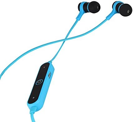Smoving Kingdm Wireless Magnetic Earphone Headset Stereo Earbuds Balanced Audio In-Ear Headphone with Ear Hooks for Sports, Magnet-Adsorption Sweat-Proof, Noise-Canceling, Blue