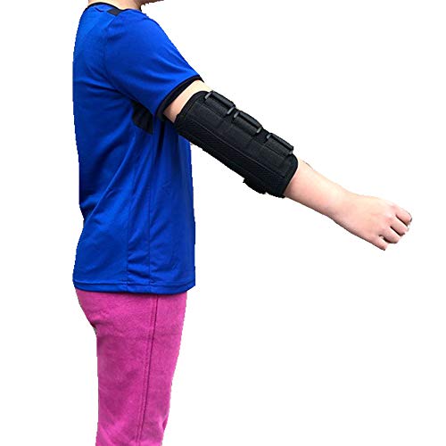 Elbow Immobilizer Brace Ulnar Nerve Cubital Tunnel Syndrome Elbow Splint Pediatric Child Kids Immobilizer Night Brace for Tendonitis Arthritis Sleeping Radial Nerve Splint Adjustable Support Wrap (S) - Thumbnail 7