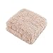 Comfort Spaces Shaggy Long Fur Light-Weight Blanekt with Pillow Cover, Ultra Soft and Warm Throws for Couch, Bed, 50