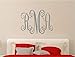 Lucylews Monogram Wall Decal Personalized Teen Dorm Room Decor 3 Letter Monogram