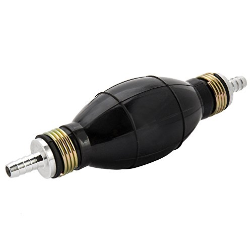 WarmCare 8mm Black Rubber Fuel Transfer Pump Hand Primer Gasoline Petrol Pump Bulb One Way Valve Universal Vacuum Fuel Line for Diesel Marine Boat Accessories
