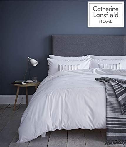 Catherine Lansfield Pom Pom Embellished Single Duvet Set White