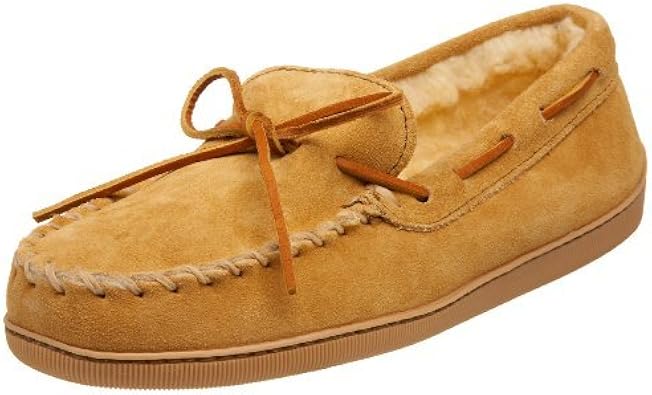 minnetonka men's pile lined hardsole slipper