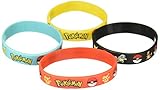 Gifts & Crafts Pokémon Party Supplies Silicone Wristband Bracelet Favors, 12 Piece