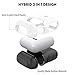 ORETECH Compatible with AirPods 2 and AirPods 1, Protective Case for Airpods Case, Anti Scratch PC Soft TPU Protection Case for Airpods 2/ Airpods 1 Shockproof - White and Black